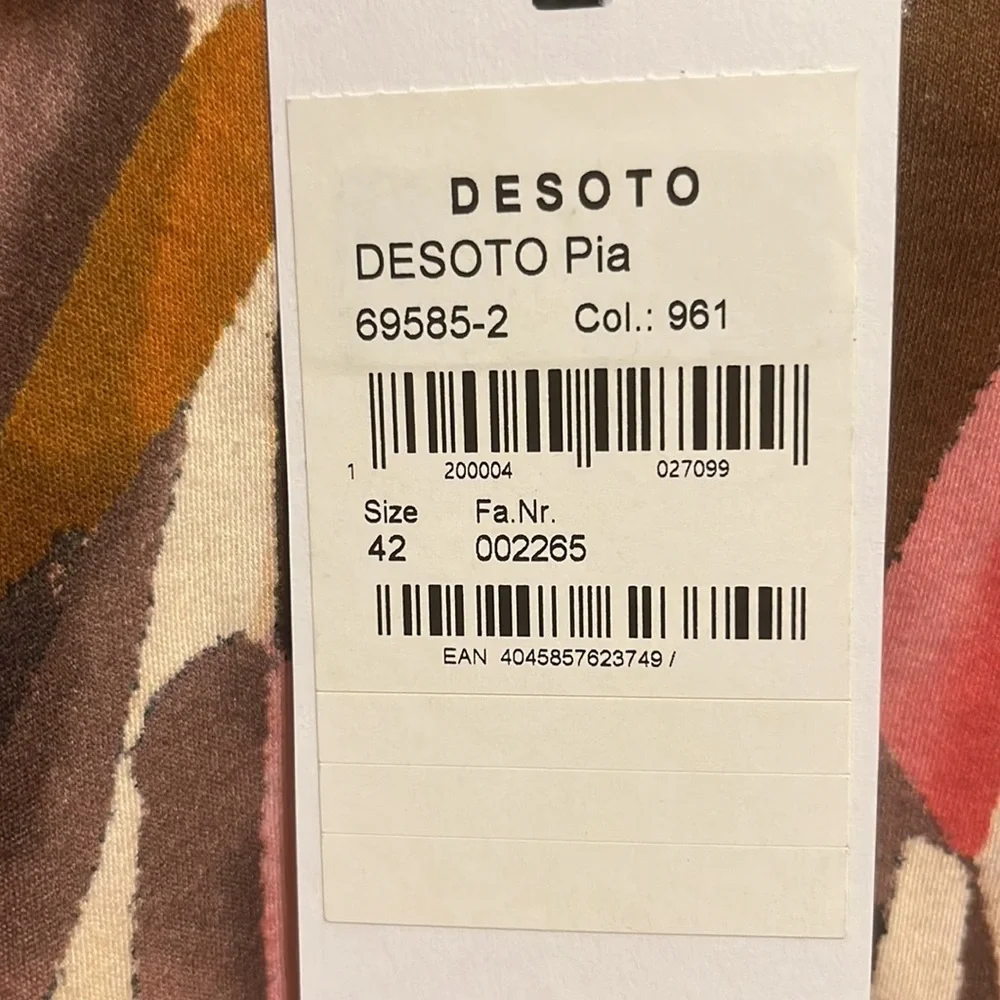 DESOTO PIA BLOUSE, w/ Sheet Long Sleeve, Cotton/chiffon, size 42 - Picture 10 of 15